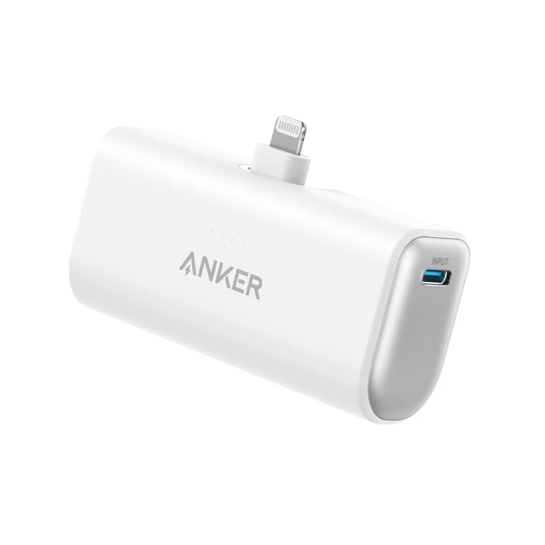 Stock promotionAnker 621 12W Nano Built in Lightning Power Bank 5,000mah - White | A1645G21