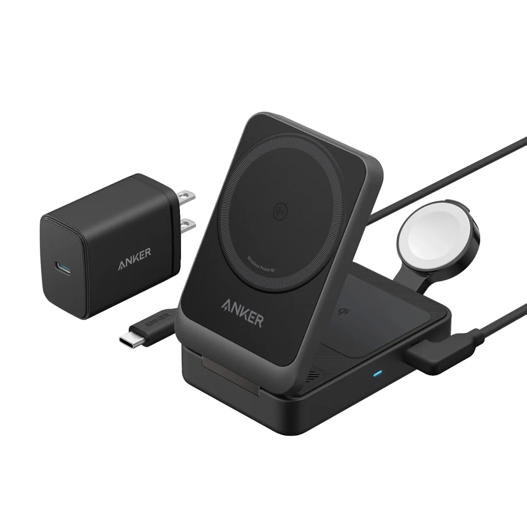 Stock promotionAnker MagGo Wireless Charging Station 15W Foldable 3 in 1- Black | B2557212